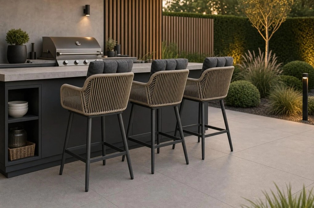 Tuinstoel Rope Grijs-antraciet Coco Alto high