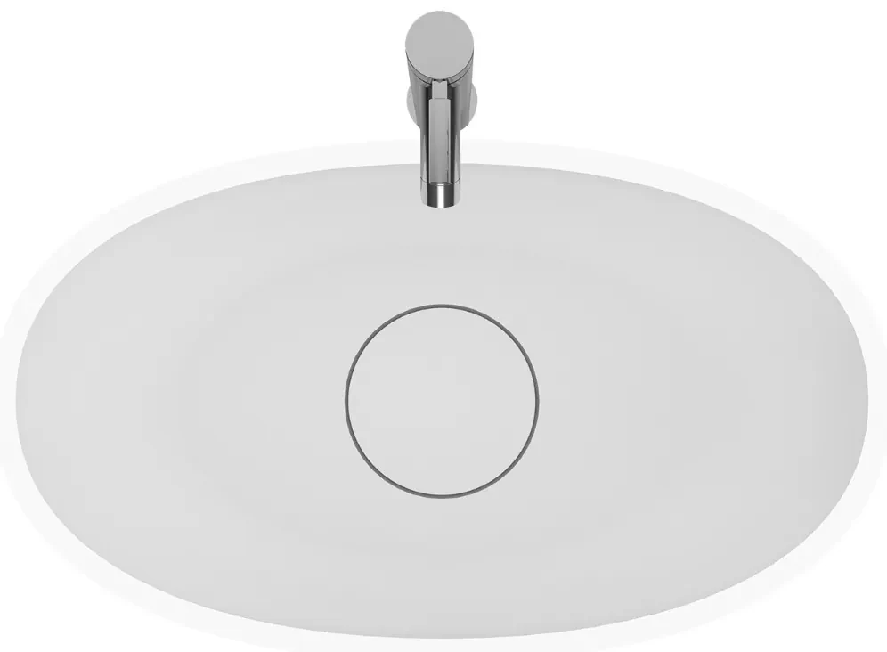 Riho Escala ovale waskom solid surface wit mat