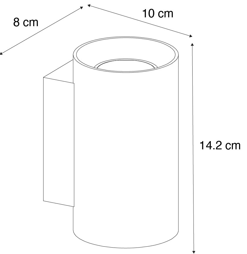 Moderne wandlamp donkerbrons rond 2-lichts - Sandy