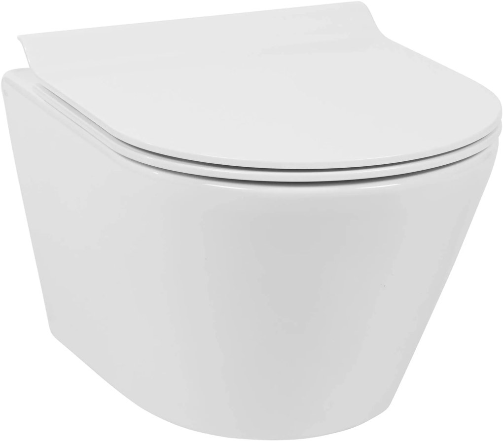 Ben Stelvio hangtoilet compact met Xtra glaze+ en Free flush en toiletbril Wit