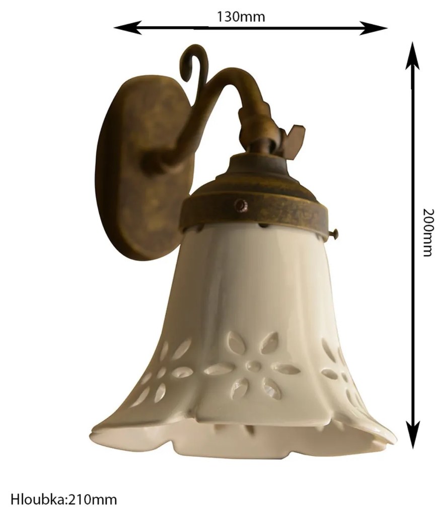 Sapho Vintage Marsala wandlamp E14 40W brons