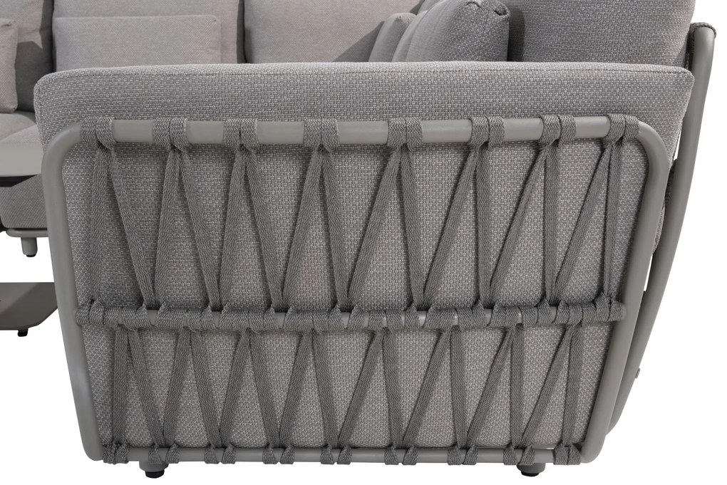 4 Seasons Outdoor Evolve hoekbank XL met Plato tafel(s) SALE Loungebank   antraciet weerbestendig