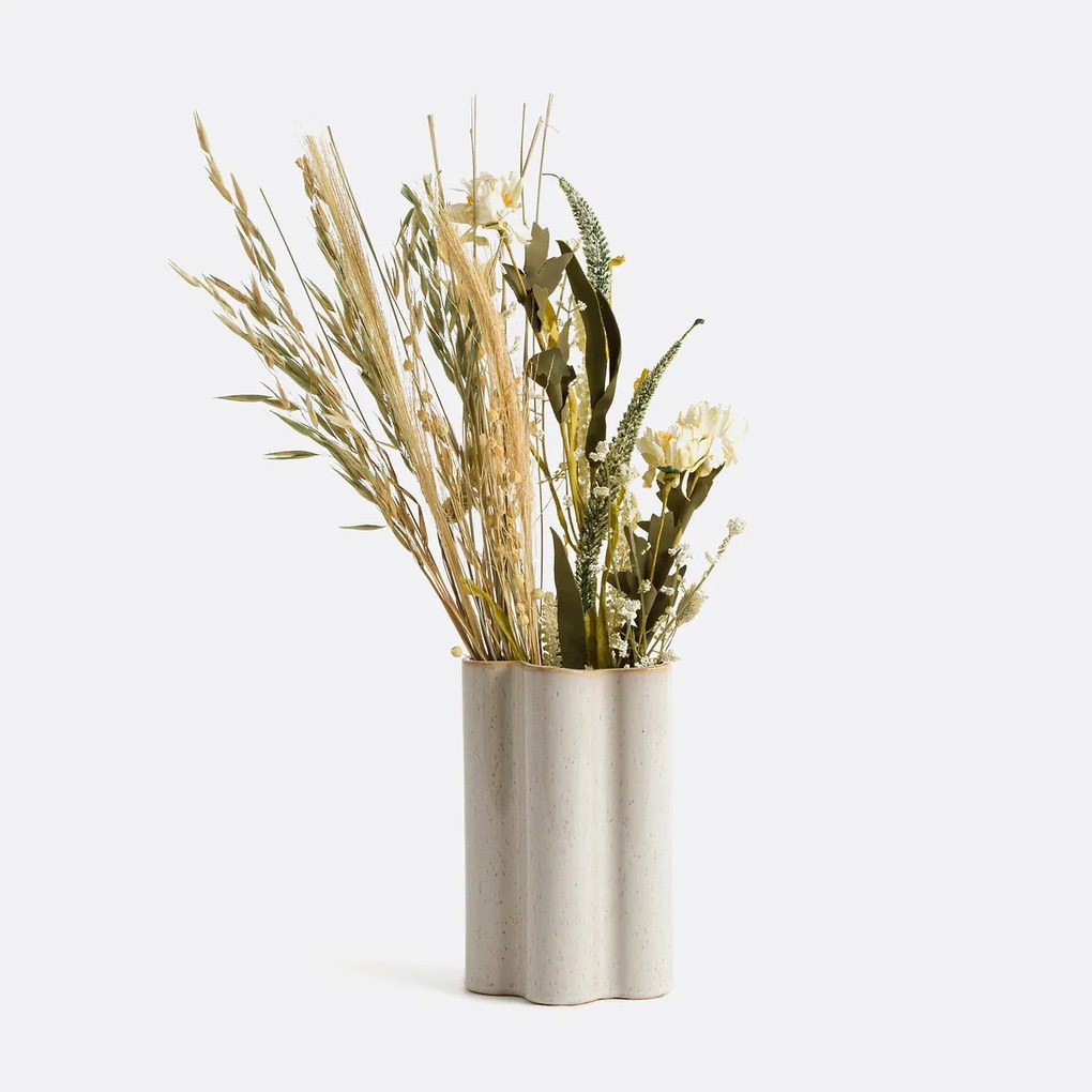 Klavervormige vaas in keramiek H19,5 cm, Diaki