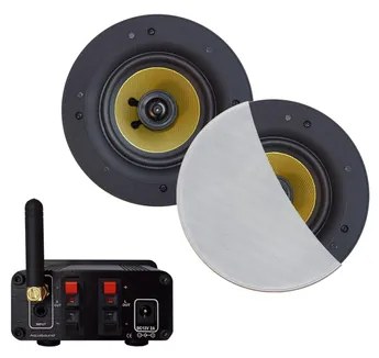 Aquasound Bluetooth Audio bluetooth audiosysteem - (30 watt / bt4.0 / auto-aux) - met rumba speakerset (wit) - 230v/12v bmn30easy-rw