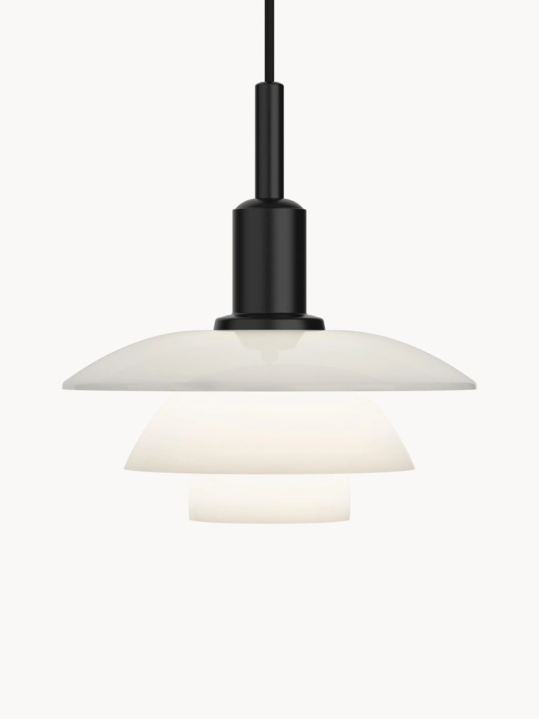 Kleine hanglamp PH 3/3, mondgeblazen