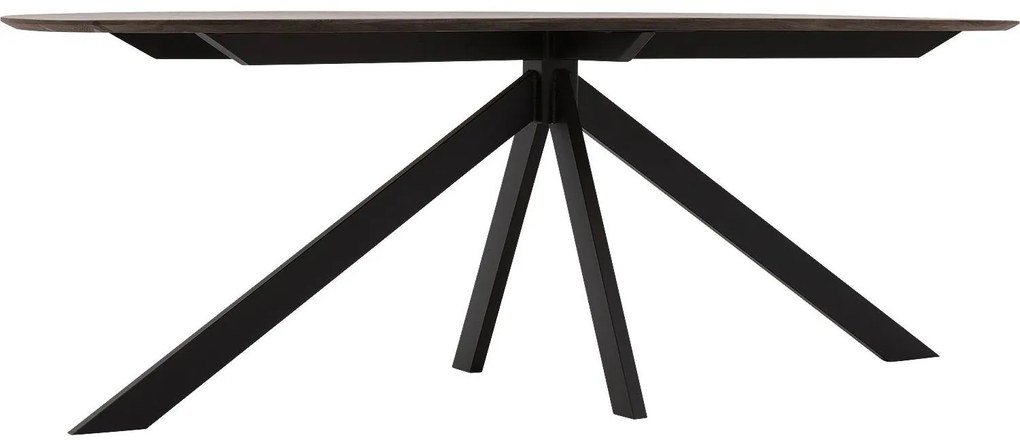 Goossens Excellent Eettafel Uniek, Semi rond 180 x 100 cm