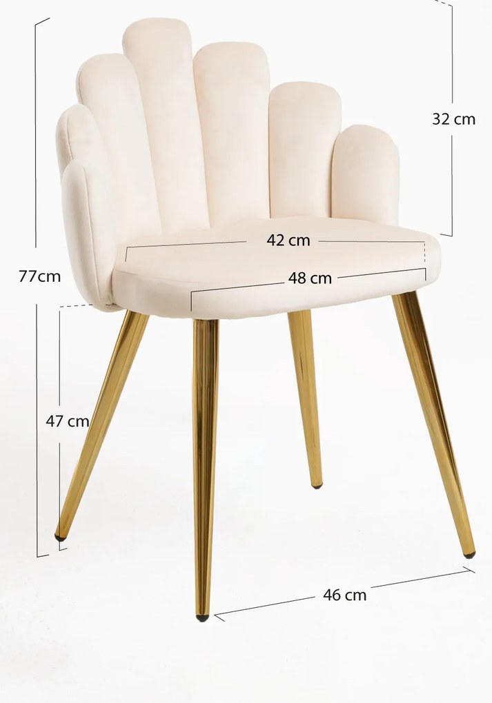 Hand Goud Fluwelen Stoel