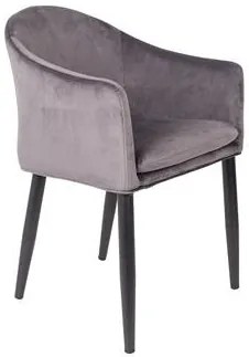 House of Rebels Eetkamerstoel - Bram - Grijs - Fluweel - House of Rebels