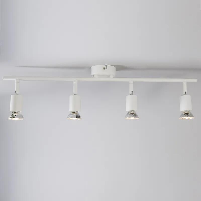 Moderne Spot / Opbouwspot / Plafondspot wit kantelbaar 4-lichts - Jeany Modern GU10 Binnenverlichting Lamp