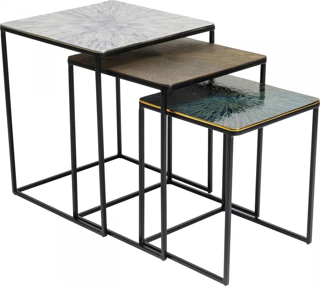 Bijzettafelset Metaal - 48 X 48cm.