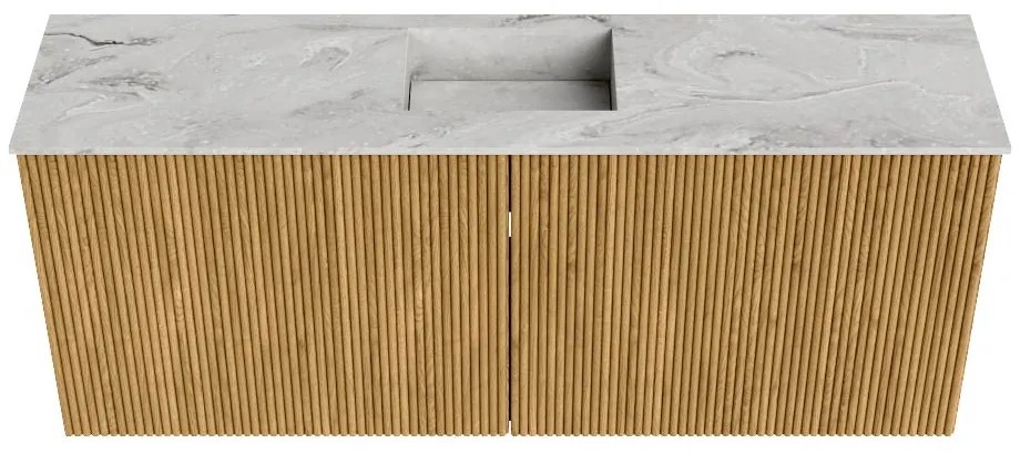 Mondiaz Joya DLux 100cm toiletmeubel oak met wastafel faye midden 1 kraangat glace
