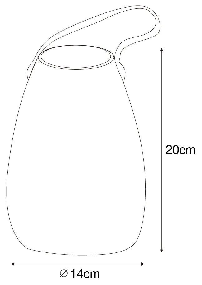 Set van 2 tafellampen wit RGBW oplaadbaar IP54 - Pion
