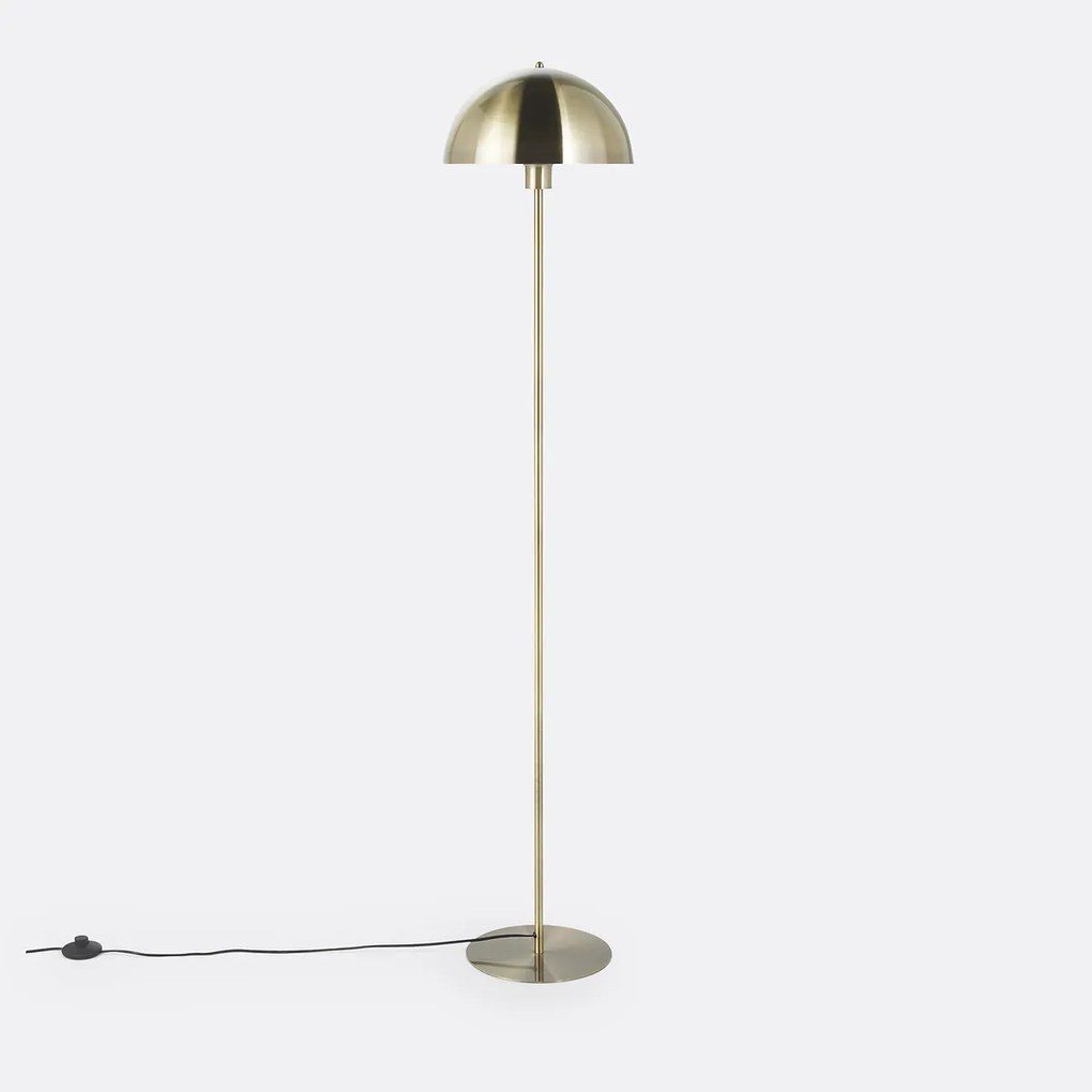 Paddestoel staanlamp, messing, Capi