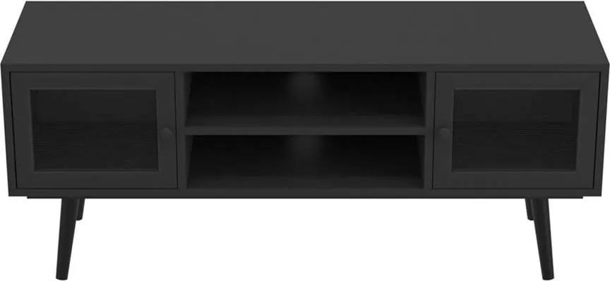 Demeyere TV-meubel Broadway - mat zwart - 45x110x35 cm - Leen Bakker
