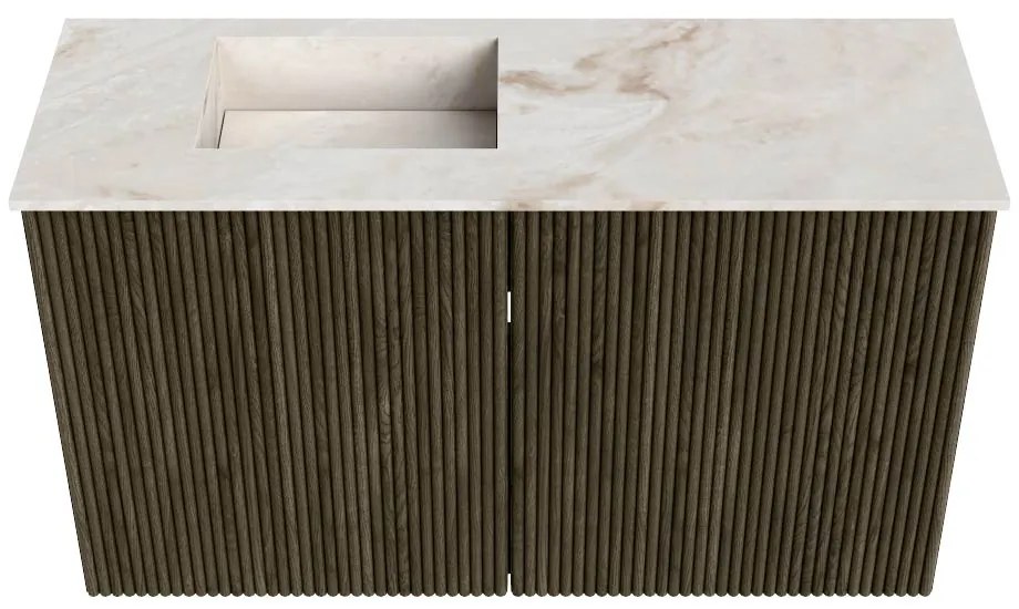 Mondiaz Joya DLux 70cm toiletmeubel shadow met wastafel faye links 1 kraangat frappe