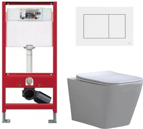 Tece Toiletset - Inbouw WC Hangtoilet wandcloset - Alexandria Flatline Rimfree Tece Now Wit