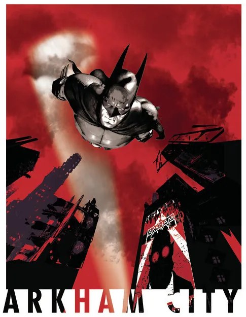 Kunstafdruk Batman Arkham City - Flight