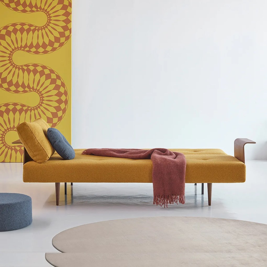 Innovation Living Recast Retro Slaapbank Met Walnoot Arm