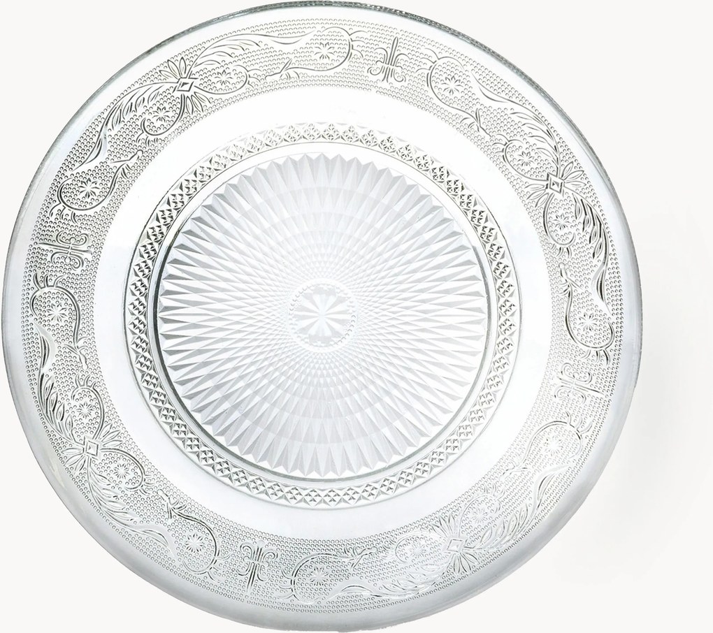 Glazen dinerborden Imperial met structuuroppervlak, 6-delig