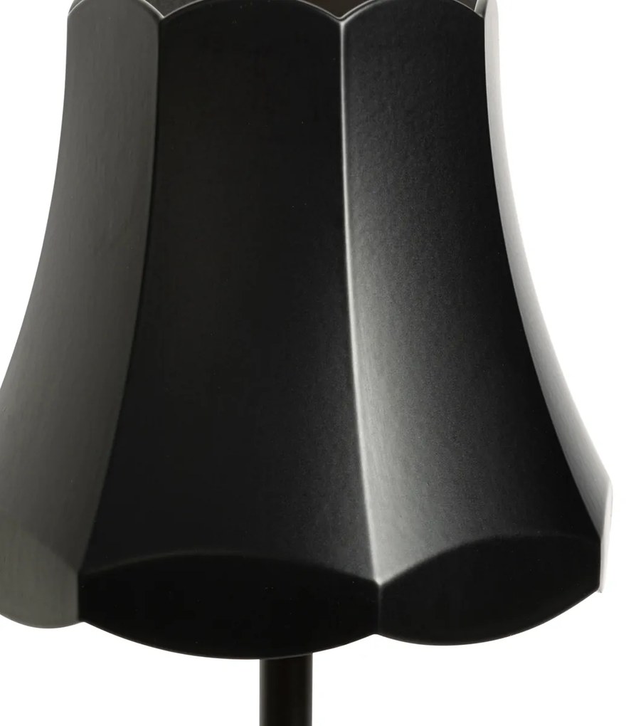 Buitenlamp met dimmer LED Retro tafellamp met dimmer zwart oplaadbaar IP44 - Granny Retro IP44 Buitenverlichting Lamp