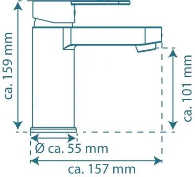 Schutte ELEPHANT ééngreepsmengkraan wastafel, chroom