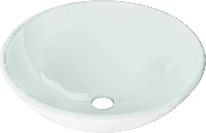 Mexen Mira glazen opzetwastafel 42 x 42 cm, wit - 24124230