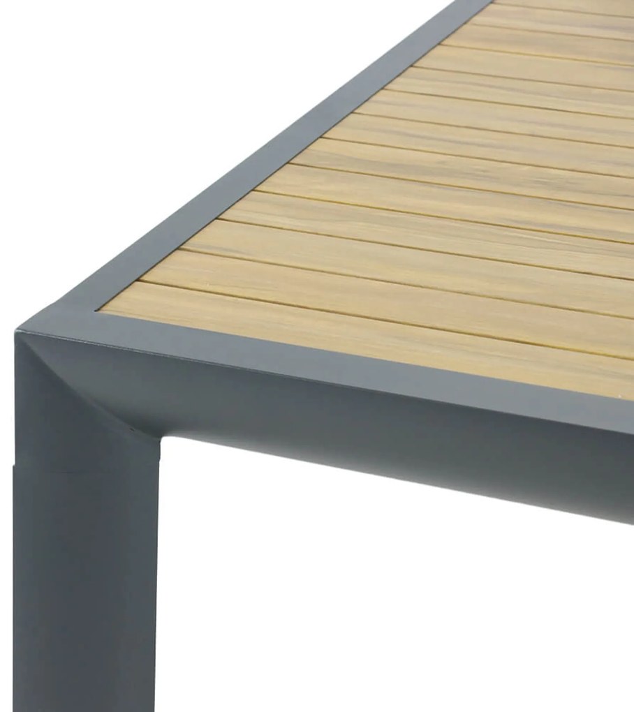 Dining Tuintafel vierkant 100 x 100 cm Aluminium Grijs Borello