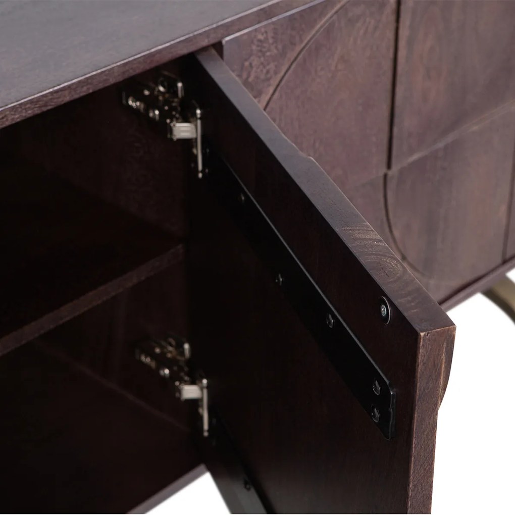 BePureHome Draw Dressoir Mangohout Walnoot - 180x40x70cm.