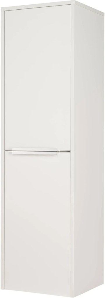 Saqu Salto halfhoge kast met chromen greep 35x120 cm Glanzend Wit