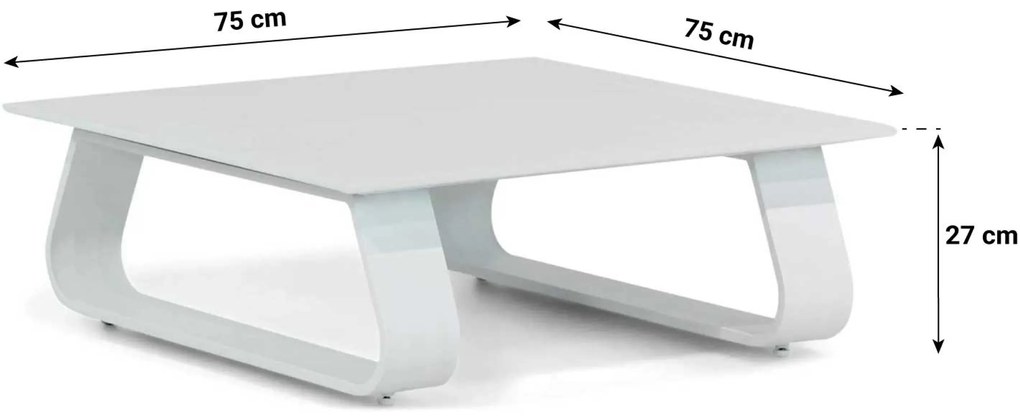 Stoel en Bank Loungeset 4 personen Aluminium Wit  Santika Furniture Santika Sovita