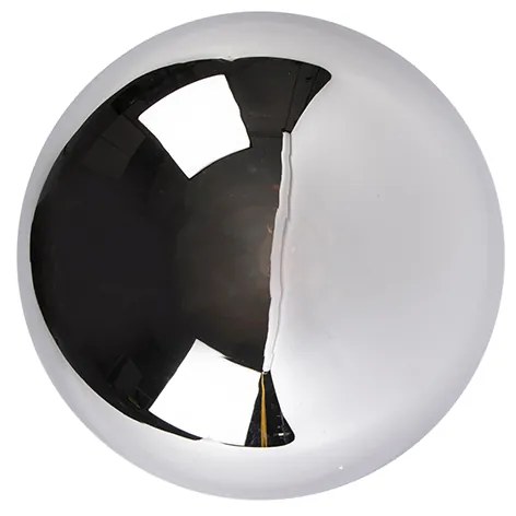 Art deco plafondlamp zwart met smoke glas - Pallon