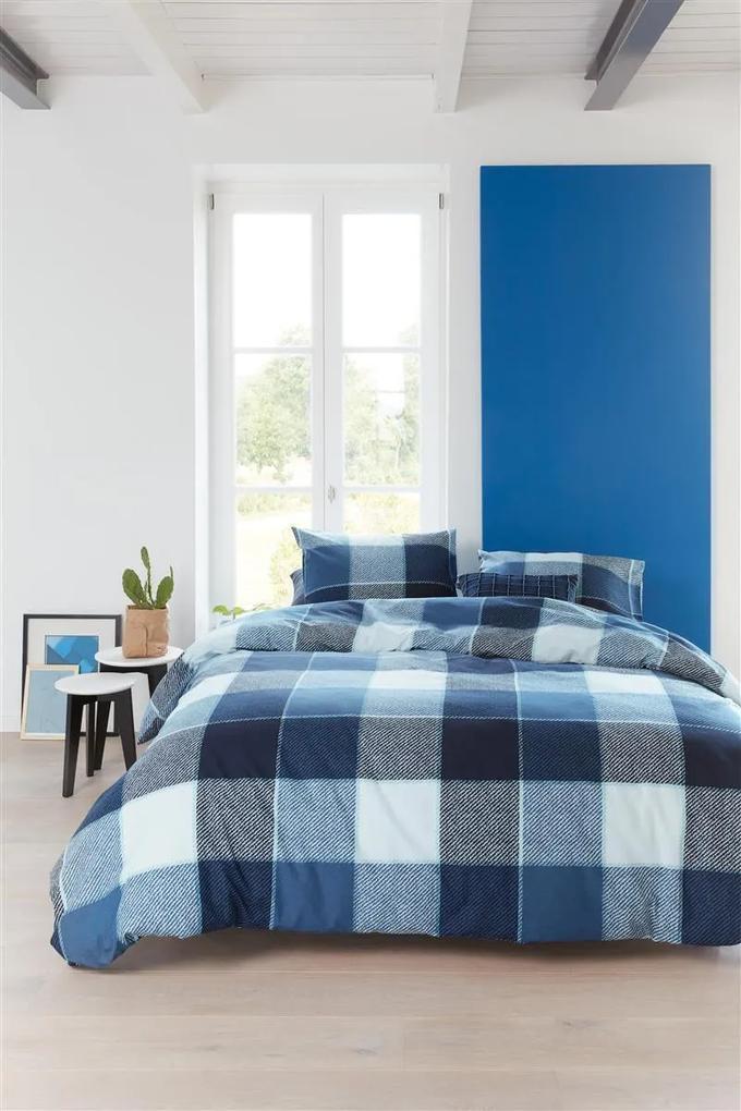 Beddinghouse | Dekbedovertrekset Clyde lits-jumeaux: breedte 240 cm x lengte 200/220 cm + blauw dekbedovertreksets katoen bed & bad beddengoed