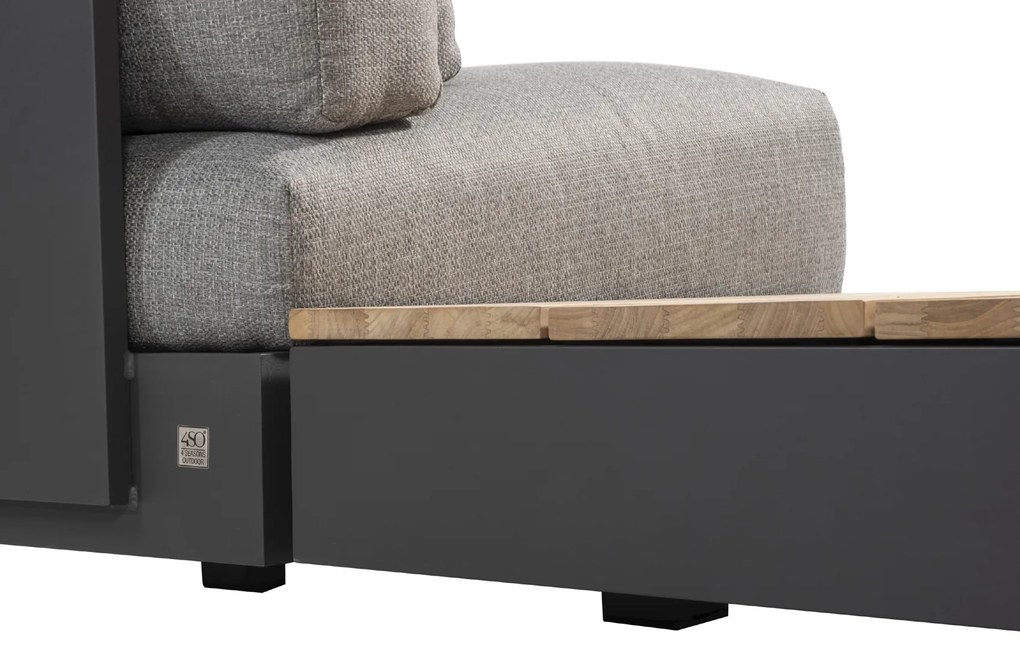 4 Seasons Outdoor Ibiza teak hoek/salontafel 84 x 84 cm SALE Bijzettafel houtkleur weerbestendig