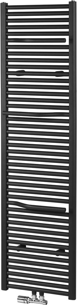 Ben Lineos handdoekradiator met handdoekhouder 1067W 50x177,5cm mat grafiet zwart