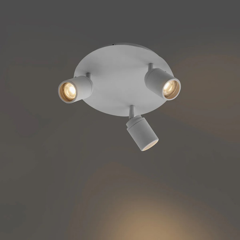 Moderne badkamer spot wit 3-lichts IP44 - Ducha