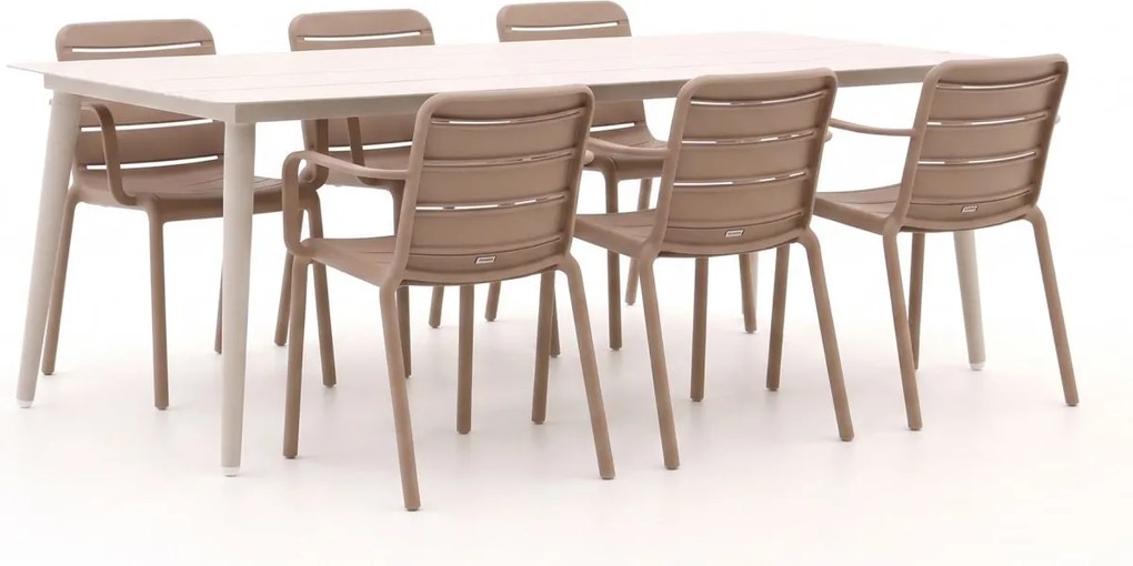 Diningset Forza  | 6 personen aluminium | Tuinset stapelbaar | 7-delig | Kees Smit Tuinmeubelen