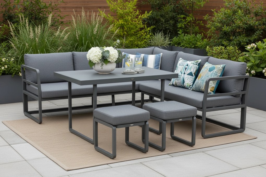 Dining Loungeset 5 personen Aluminium Grijs Domani Furniture Beatrice