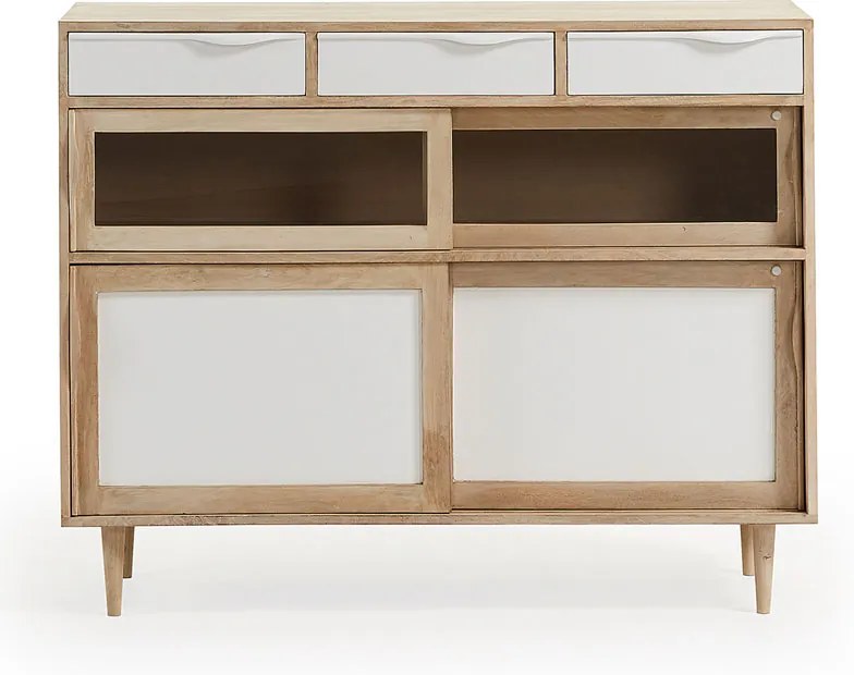 Kave Home Crok (Drak) Houten Dressoir Met Schuifdeuren - 120x40x95cm.