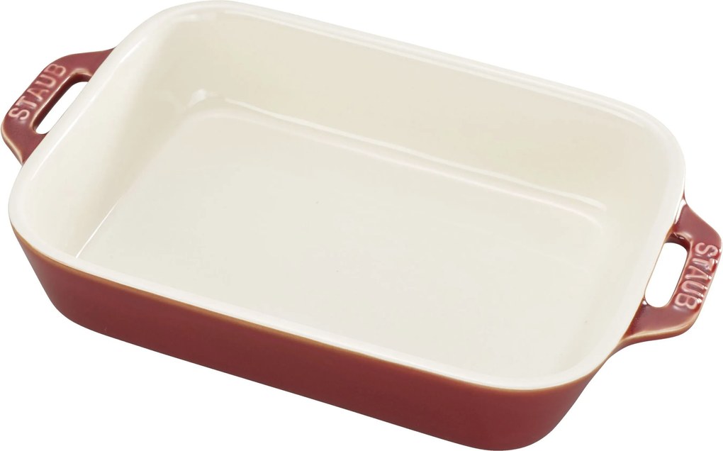 Staub Ceramique Ovenschaal 20 cm, Rechthoekig, Oud-koper - Ceramique - Staub