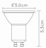 Lucide Bulb LED lamp 2200K GU10 5W 5cm 3 StepDim wit