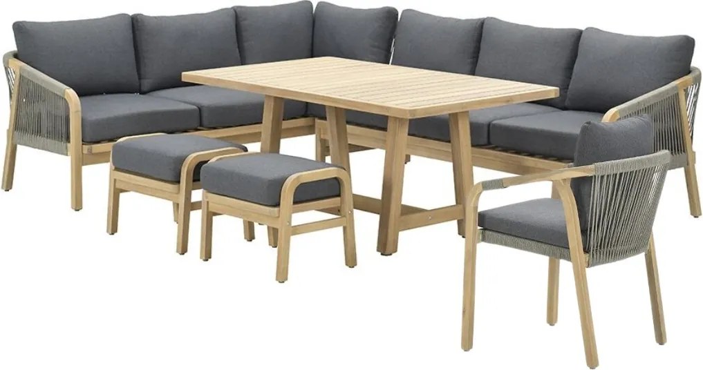 Garden Impressions Alora lounge dining set 6-delig links - grijs