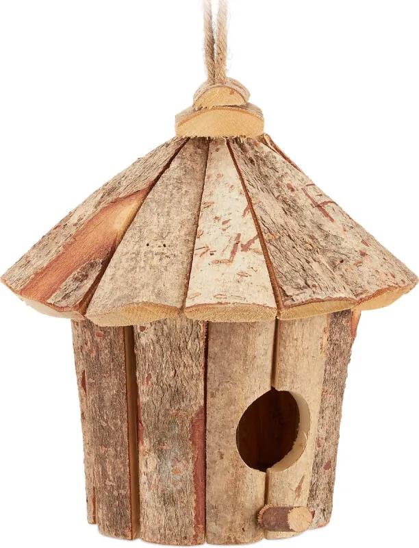 Decoratie vogelhuisje - hout - vogelhuis - hangend - nestkastje - buiten - tuin