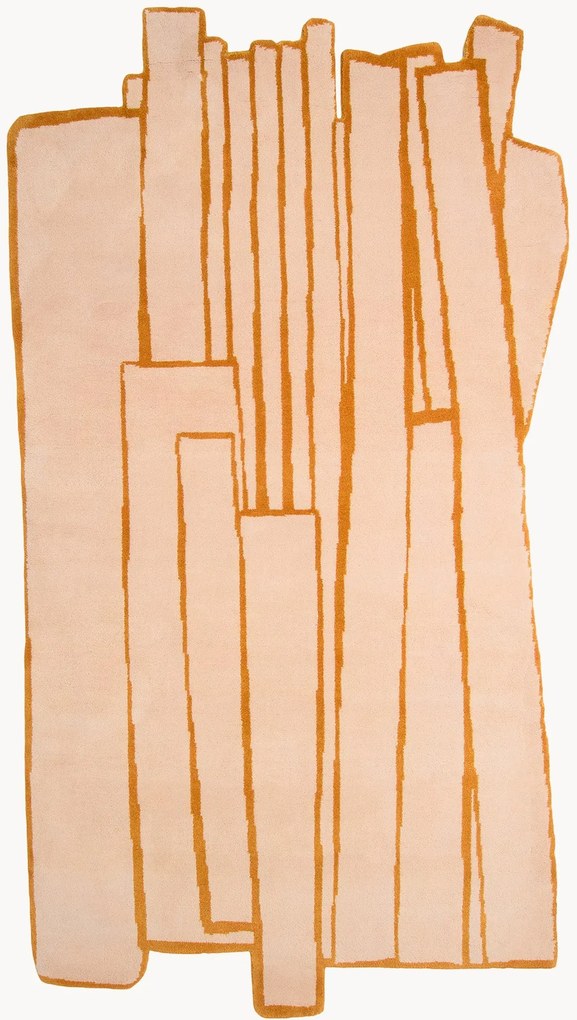 Handgeknoopt wollen vloerkleed Contour