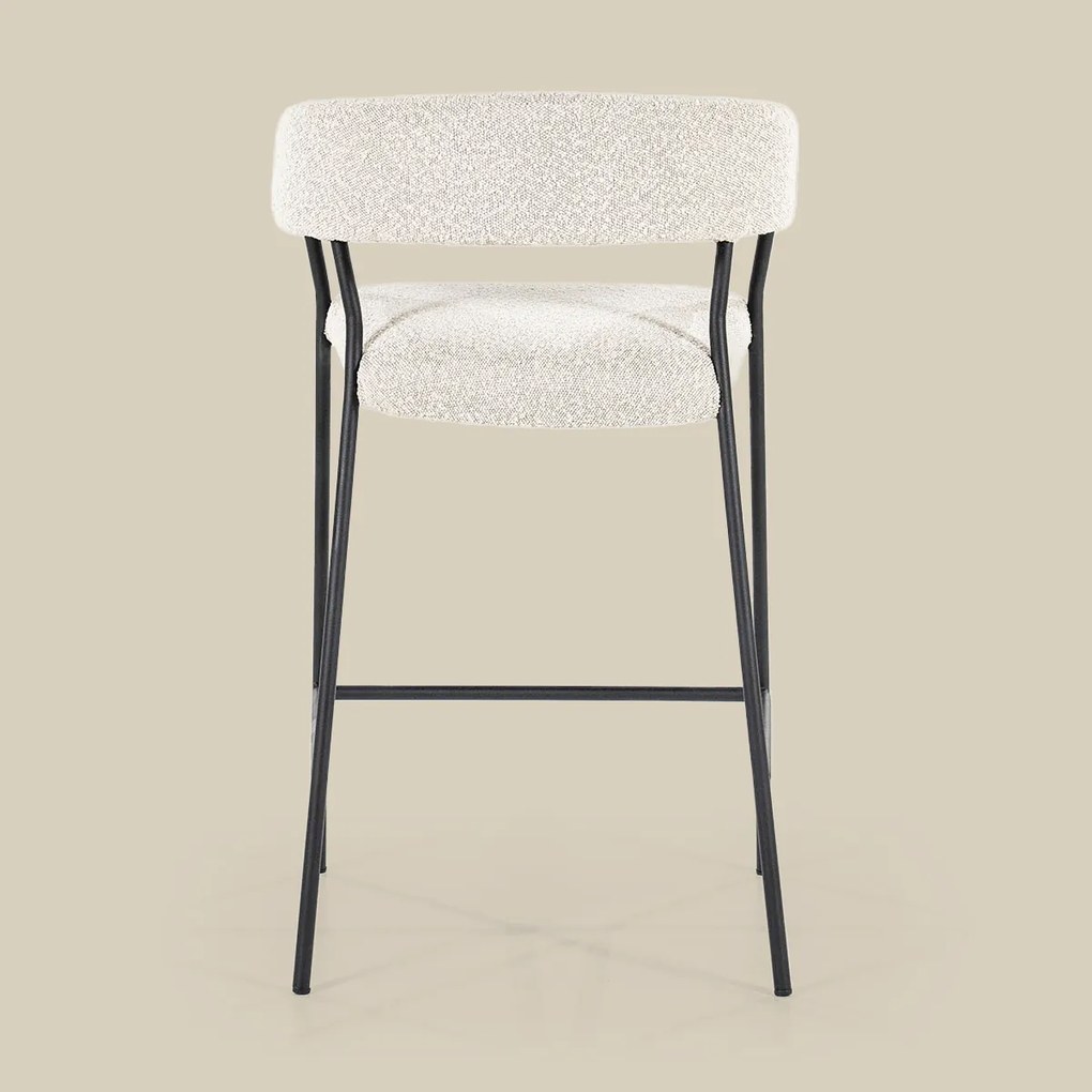 Barkruk Beige Boucle Stof