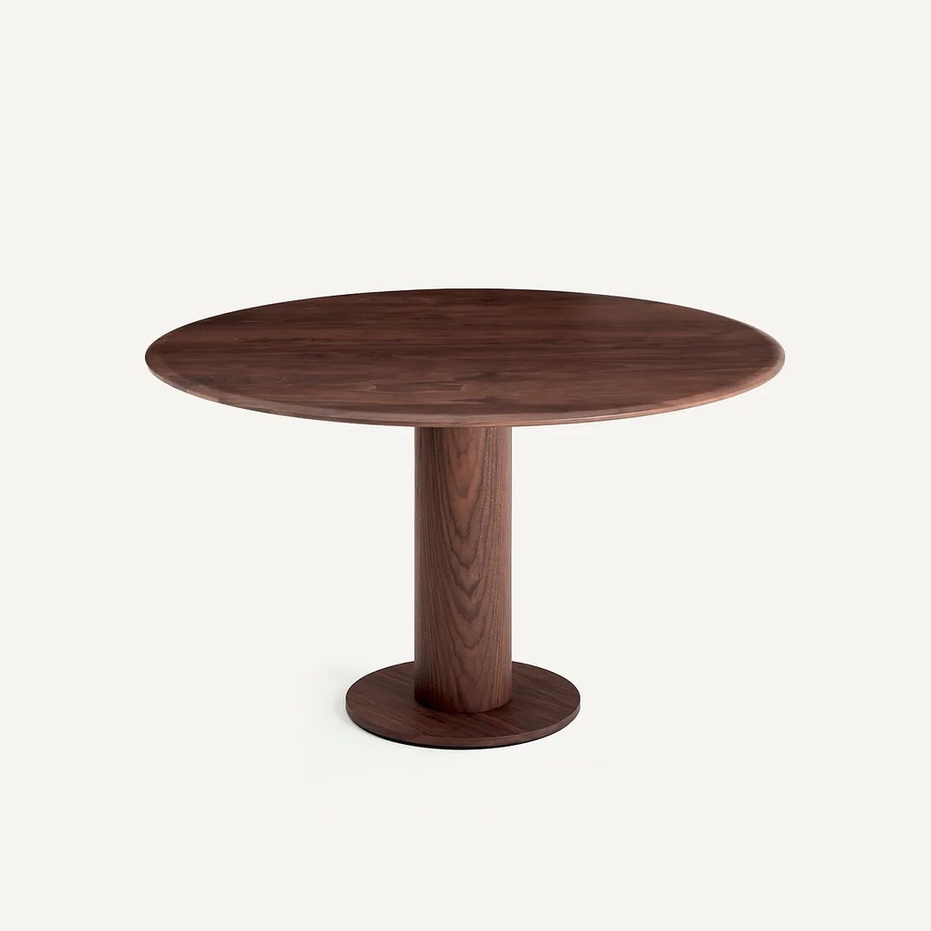 Rond walnoten tafelblad, ø120 cm, TIRONDO
