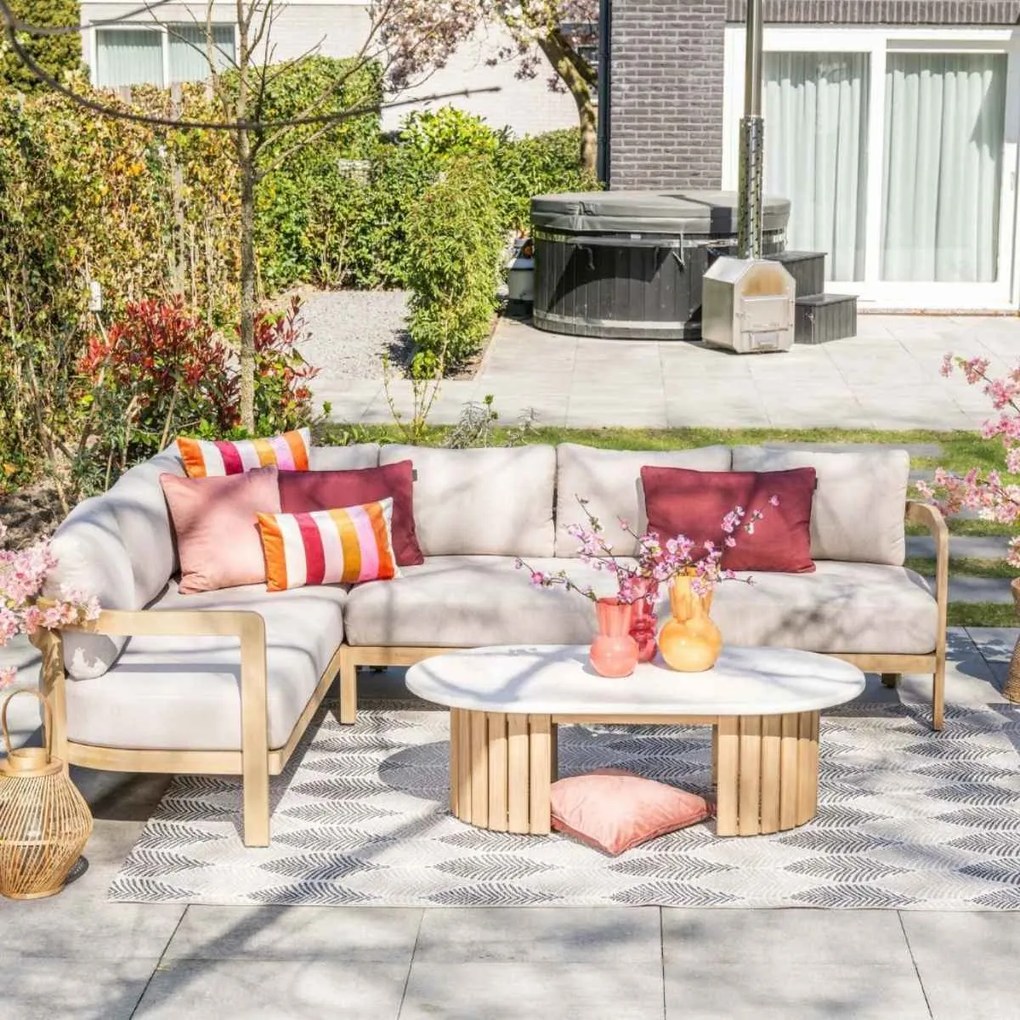 Garden Impressions Sirocco loungeset 4-delig rechts - acacia white wash