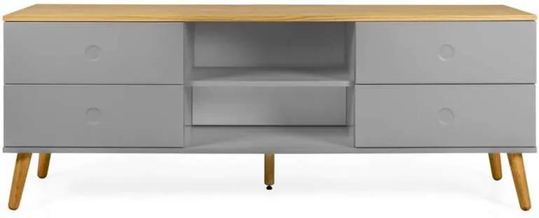 Tenzo tv-meubel Dot - grijs/eiken - 60x162x43 cm - Leen Bakker