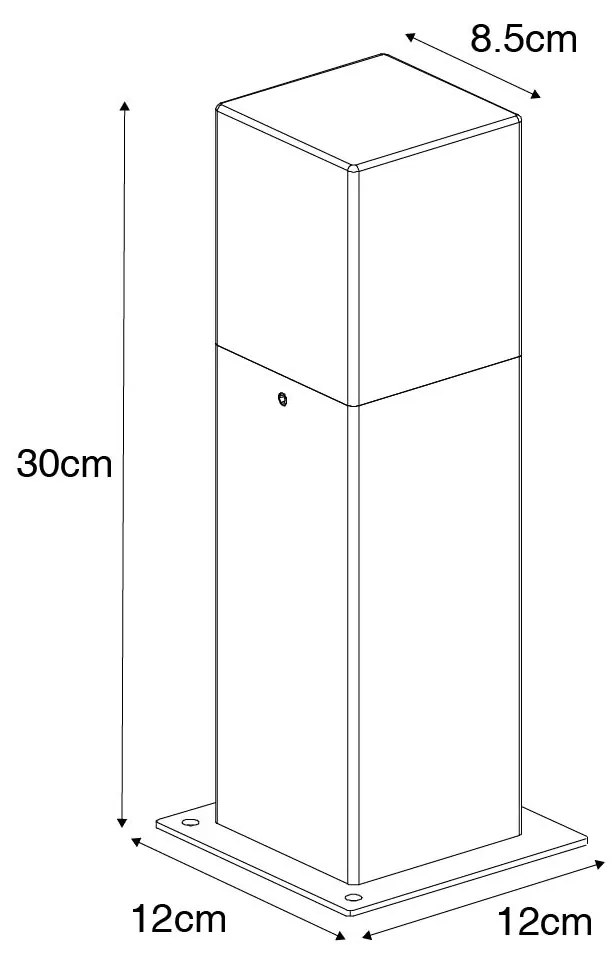 Smart industriële staande buitenlamp met dimmer antraciet 30 cm incl. Wifi P45 - Denmark Modern E27 IP44 Buitenverlichting