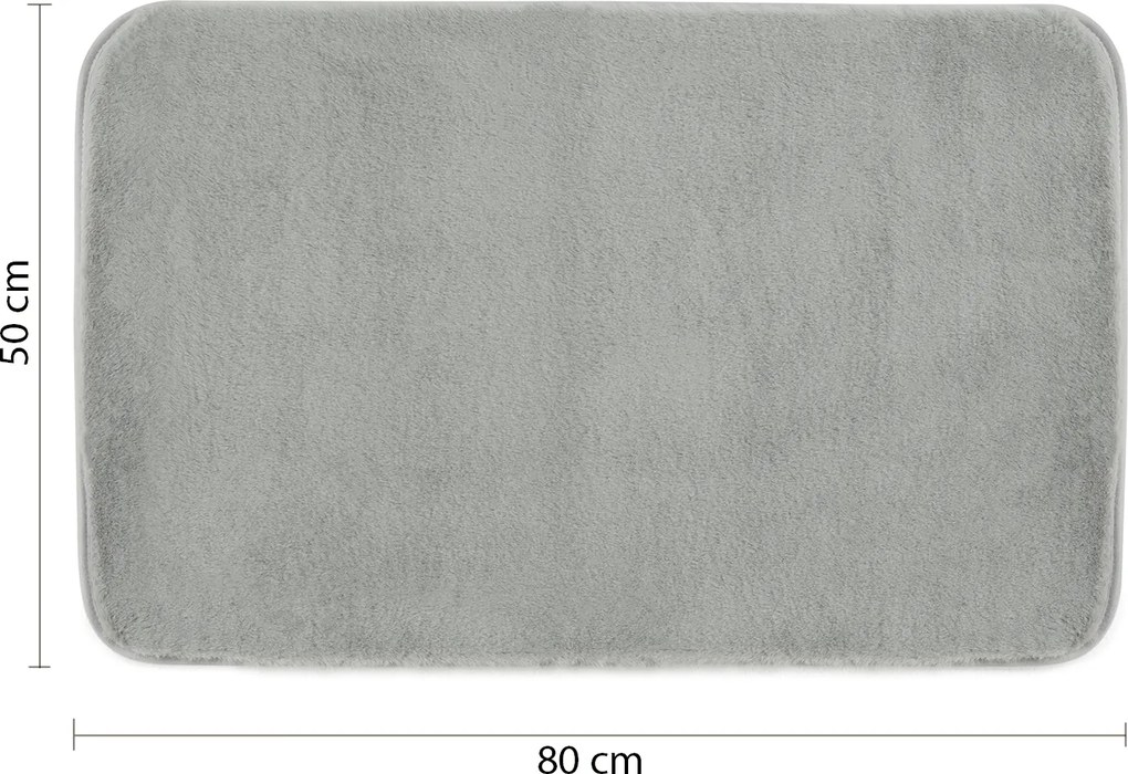 Gedy Fuzzy douchemat antislip 50x80cm grijs