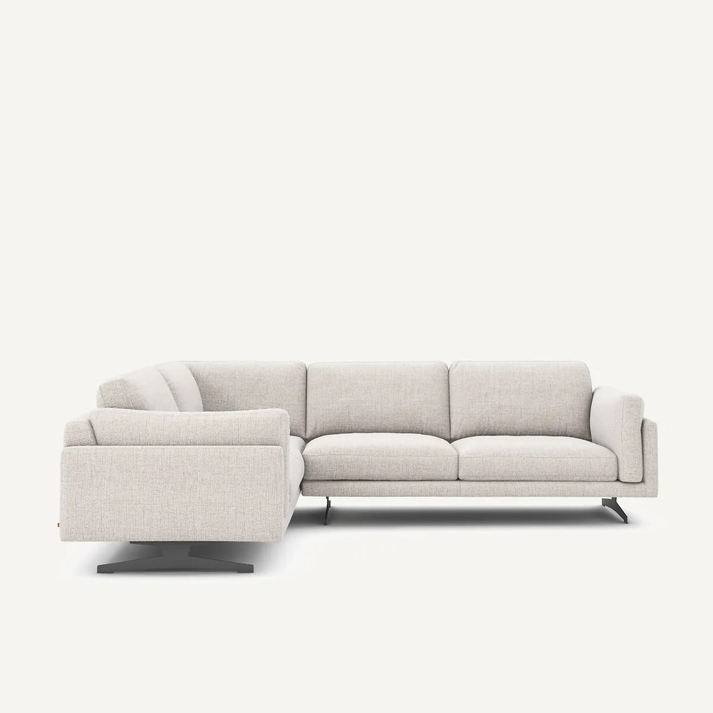 Hoekbank in gespikkeld canvas, CÉSAR